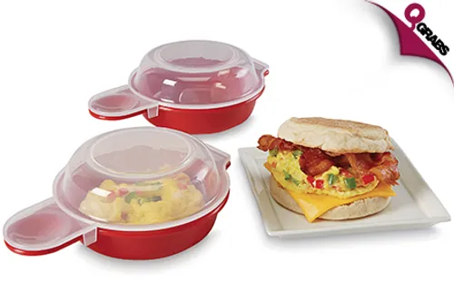 From QR29, Cook a Perfect Egg with Sets of Easy Eggwich Microwave Egg Makers! (Up to QR100 Value)